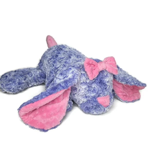 my minky co Toys My Minky Co Minky Purple Bunny Rabbit With Pink Bow Monogrammed Poshmark